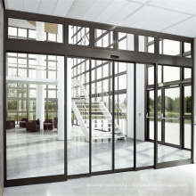 Automatic glass overlapping induction door